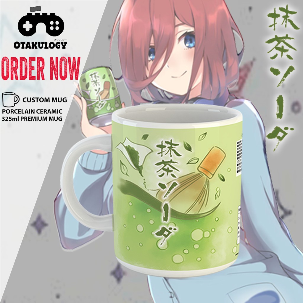 MUG/GELAS CUSTOM ANIME GOTOUBUN NO HANAYOME 2 - MIKU MATCHA SODA SERIES