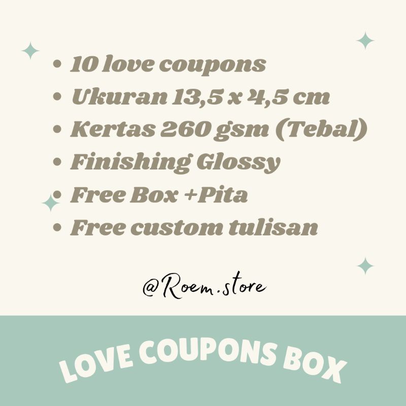 [Love Coupons] Love Coupon Kupon Kado Hadiah Birthday Anniversary