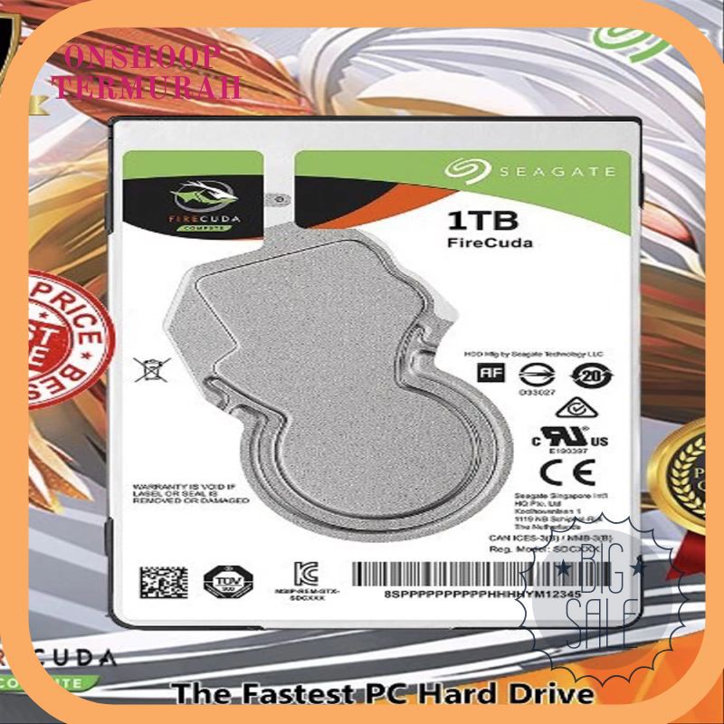 Termurah seagate firecuda SSHD internal 1 TB 2.5 inch for laptop dan ps4 ......Ref  & garansi 1