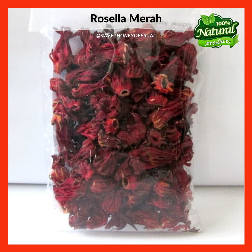  Bunga Rosella Merah Kering  Teh Rosella  Herbal Alami 