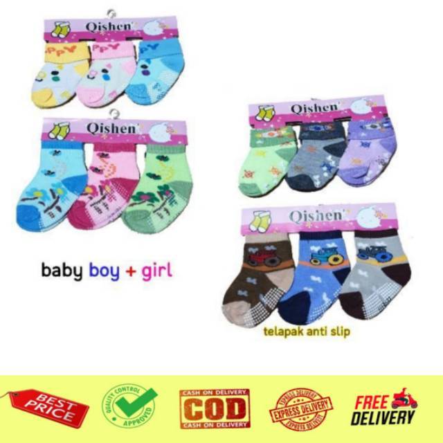  Kaos  kaki  bayi  3in1 anti slip murah  lucu  Shopee Indonesia