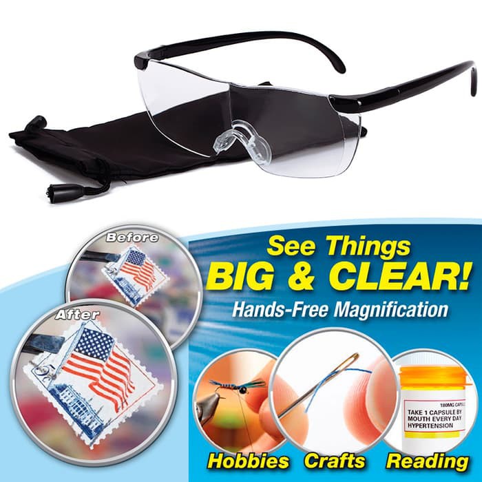 Big Vision Glasses Magnifier / Kacamata Pembesar.