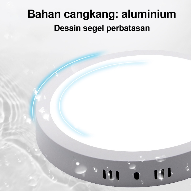 Golden LED Panel Light 6W 12W Hemat Energi