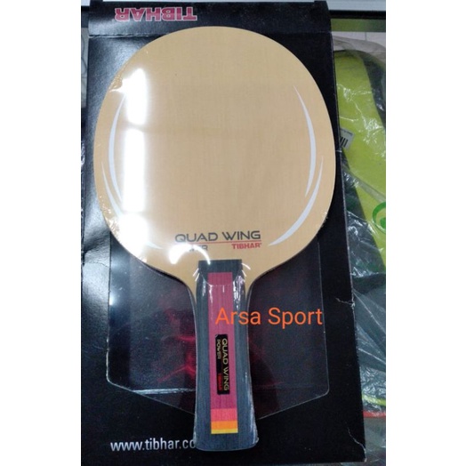 Kayu Bet Tibhar Quad Wing Wood Shakehand Pingpong Tenis Meja