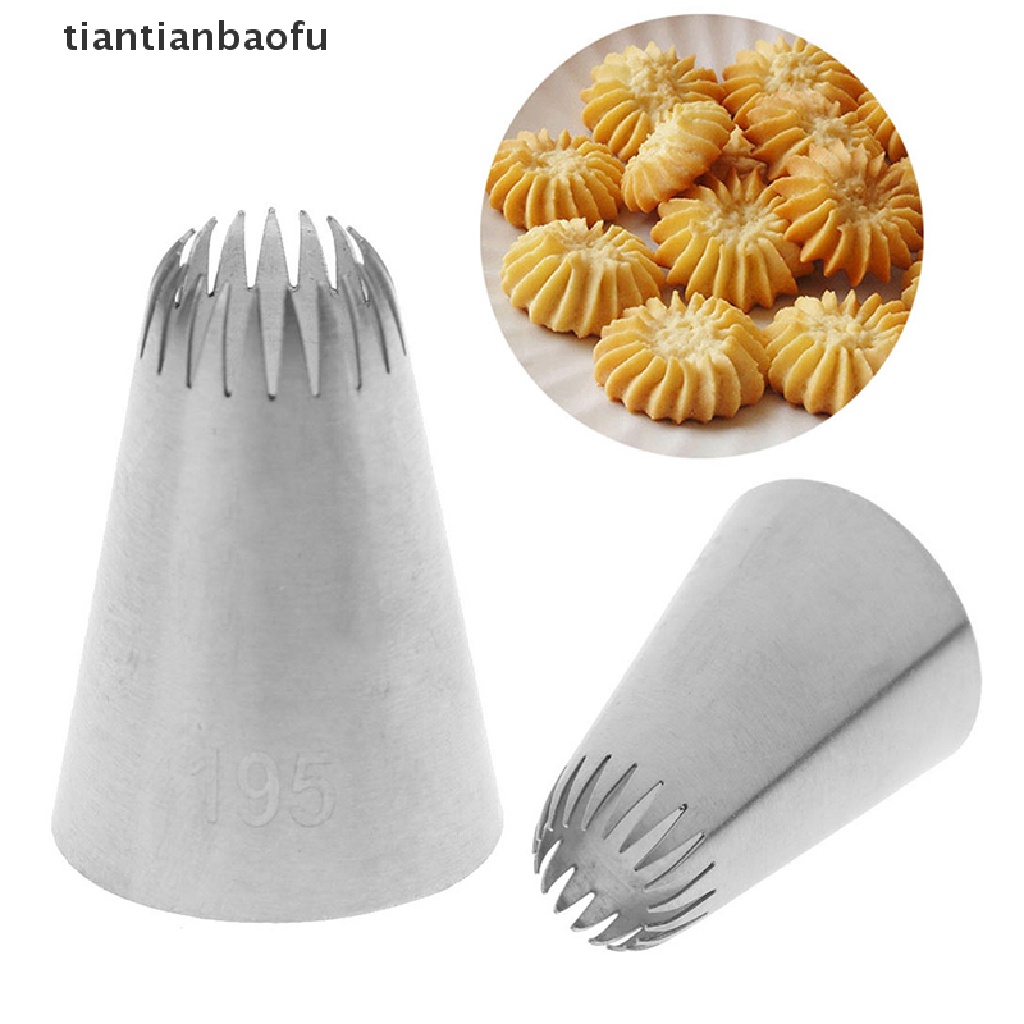 [tiantianbaofu] #195 Cake Head Metal Icing Piping Nozzles Stainless Steel Cake Cream Decor Tip Boutique