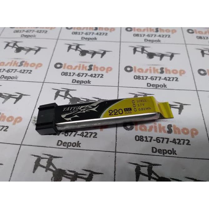 Tattu 220mAh 3.7V 45C-90C Lipo battery tinywhoop mod E011 e010 tiny6