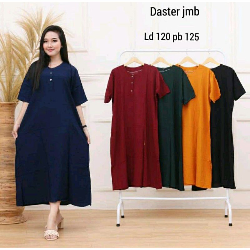 DASTER POLOS JUMBO | MODEL POLOS SIMPLE | Ada saku | KANCING DEPAN BUSUI BUMIL LD 120 LD 140 LD 160