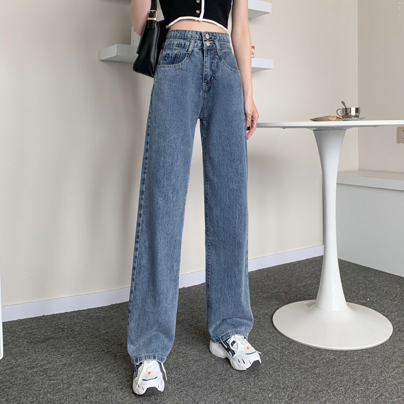 New Korean Style High Waist Murah Longgar Celana Jeans Panjang Wanita Import