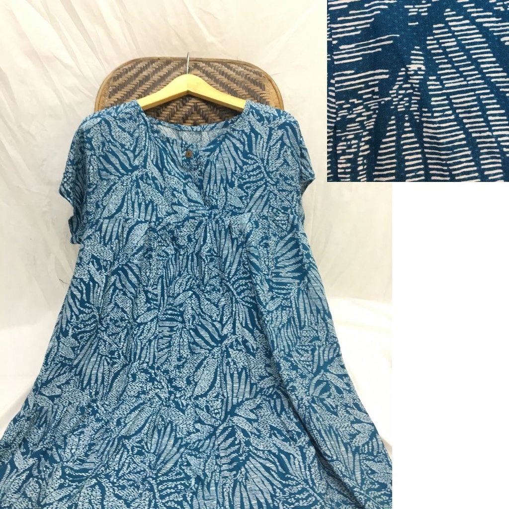 Daster Sambung Viral PART 2 - Daster Payung - Daster Perca - Daster Busui Rayon-blue abs kcg