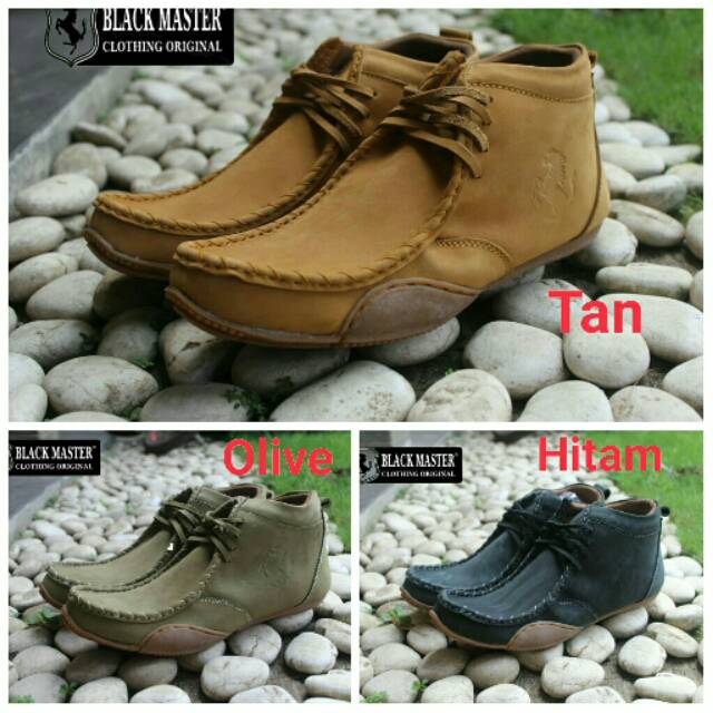 (COD) DISC 50% SEPATU SEMI BOOT KULIT ASLI BLACKMASTER DICKOV ORIGINAL HANDMADE