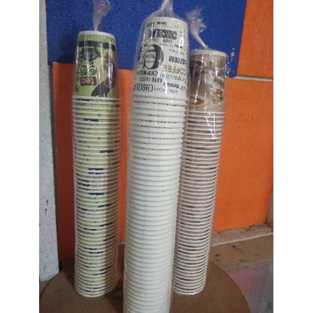 MURAH BANGET!!! PAPER CUP 8oz coffe tanpa tutup 50 pcs/Cup Kertas/Gelas Cup/Cup Gelas