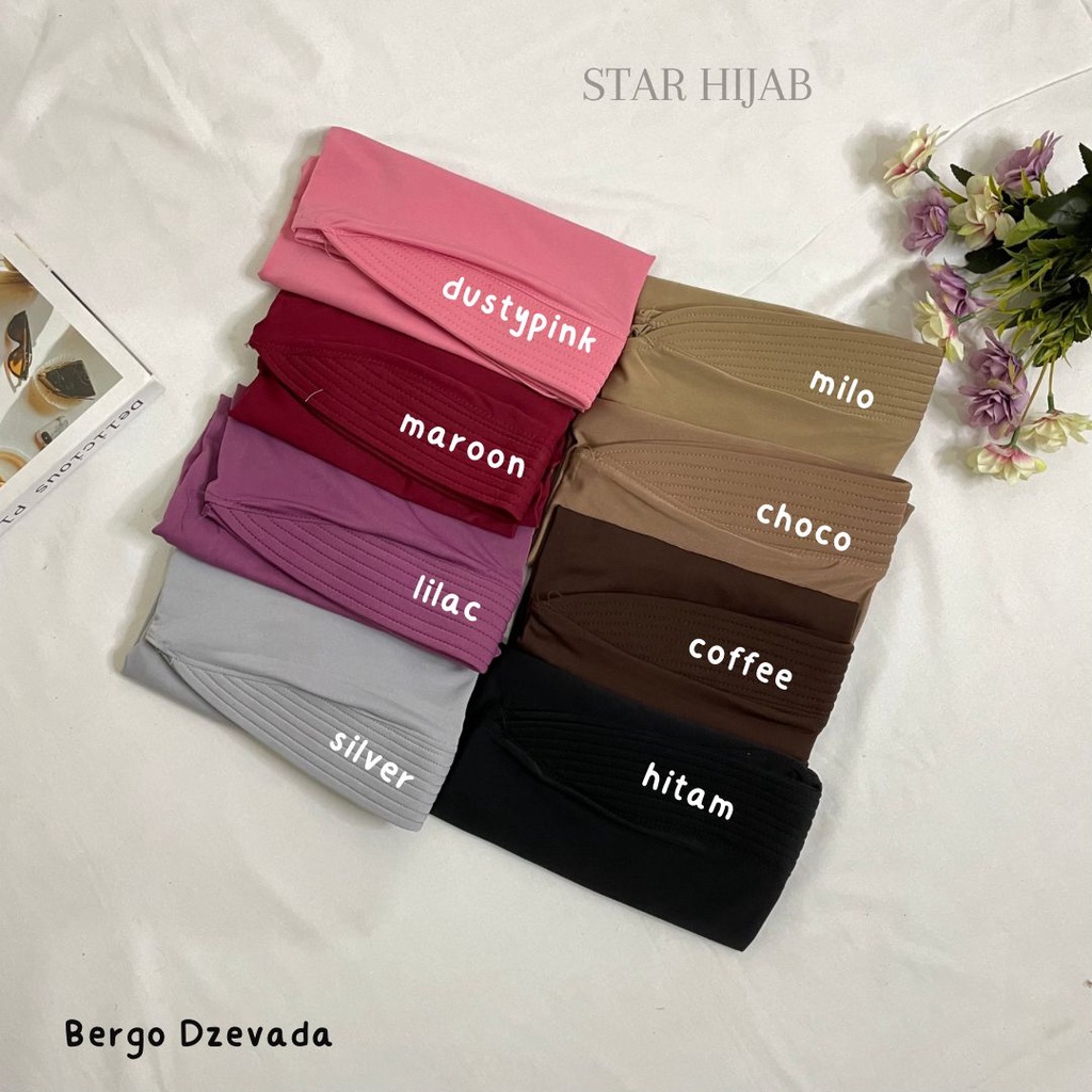 PAKET 6pc BERGO DZEVADA HAMIDAH/HIJAB INSTAN DAILY JERSEY