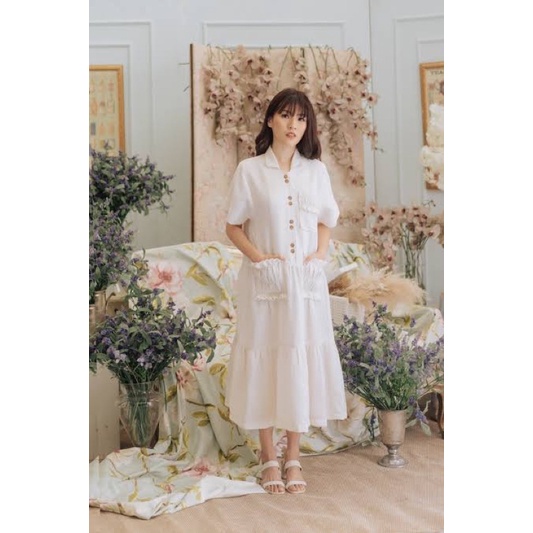 Maven Lundy Dress in Whipcream