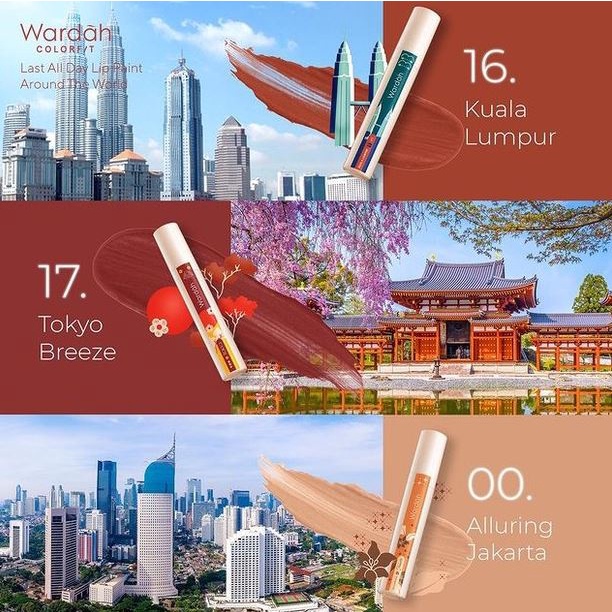 ☘️Yuri Kosmetik☘️ NEW! Wardah Colorfit Last All Day Lip Paint Around the World - Lip Cream