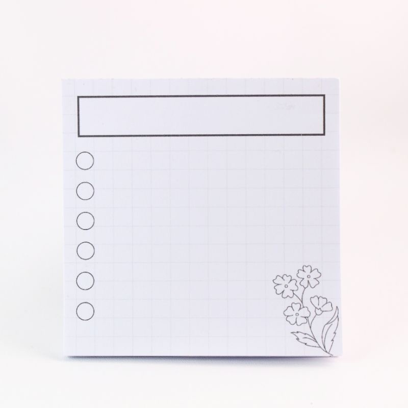 

memopad aesthetic / kertas notes 20 lembar / memo pad / simple flower series