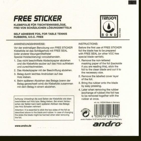 

Glue Sheet Karet Tenis Meja Free Sticker Andro Lem Karet Bintik (ART. 3830)