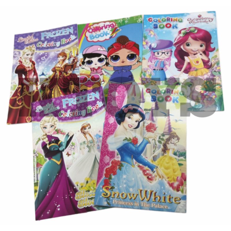 edutoys buku mewarnai anak perempuan coloring book motif cewek bagus