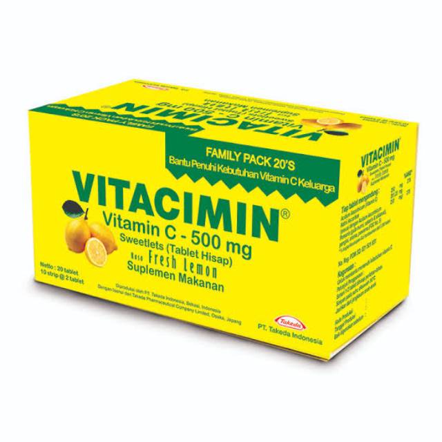vitacimin vitamin c 500 mg 1 box isi 10 strip