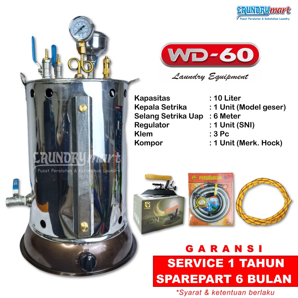SETERIKA/SETERIKA UAP/SETERIKA UAP LAUNDRY/SETERIKA UAP BOILER KAPASITAS 10 LITER GARANSI 1 TAHUN