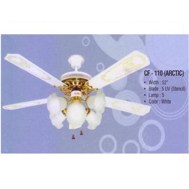 Maspion  Ceiling Fan 5 Lampu 52 Inch MFC 52 - 205 Putih