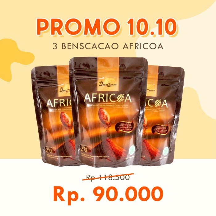 

ORIGINAL MURAH PROMO Benscacao / Bubuk Coklat / Coklat Bubuk Premium - 3 Pouch