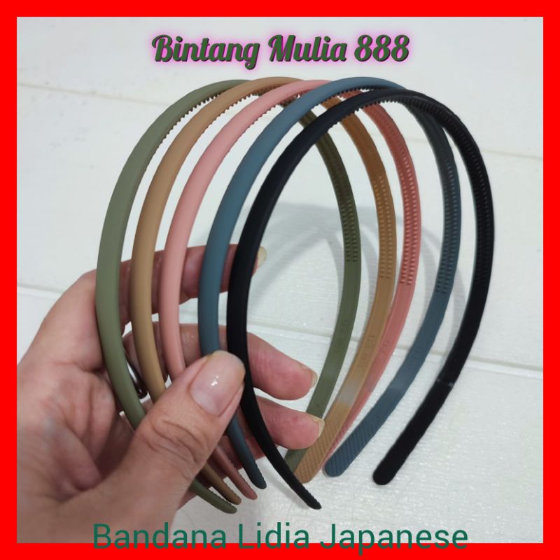 Bando Gaya Jepang Bando Doff Polos 0,8cm / Bandana Lidia Jepang High Quality
