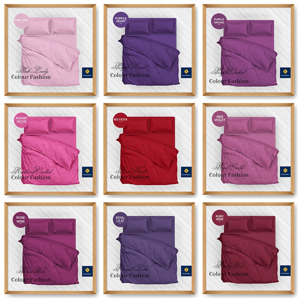Kendra Sprei 180X200 Tinggi 20 Cm Polos Plus Emboss Set (Tanpa Bed Cover / Selimut) King Bed Size