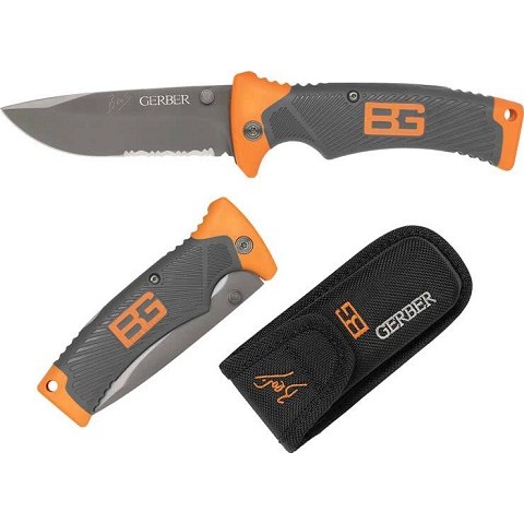 GERBER BEAR GRYLLS TIPE-113 SURVIVAL KNIFE PISAU LIPAT MINI OUTDOOR