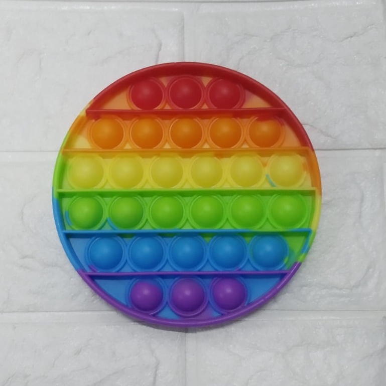GLORI.ID R412 POP IT MURAH RAINBOW UNICORN fidget push Fidget Toy Push bubble kids POPIT-BULAT
