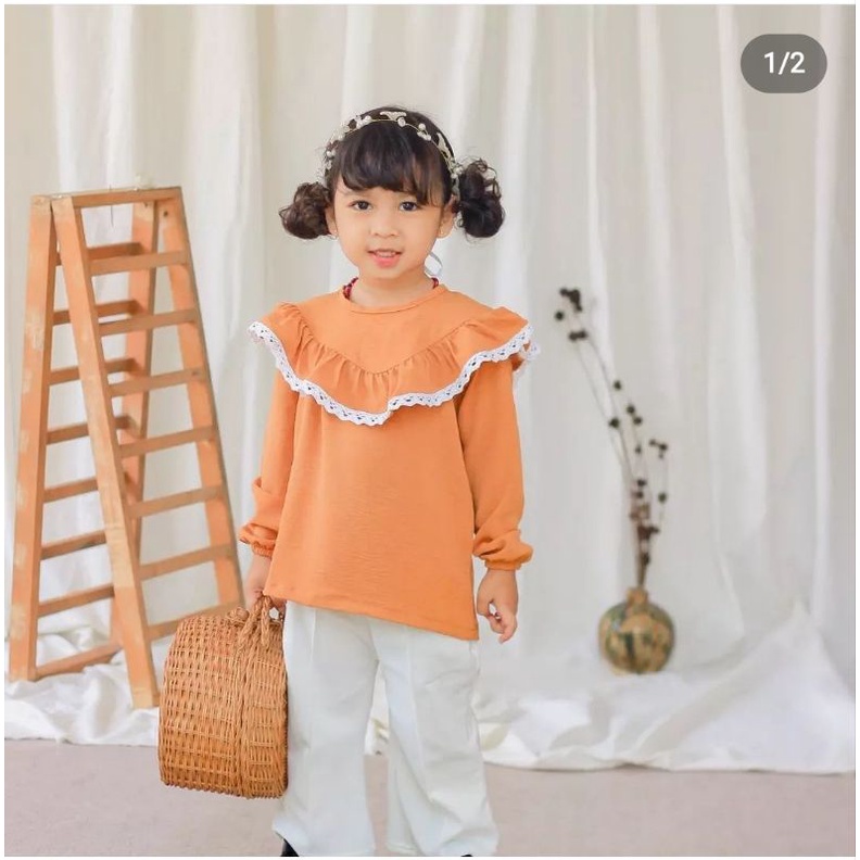 Blouse Anak Perempuan 1-4 Tahun bahan Rayon Crinkle Airflow