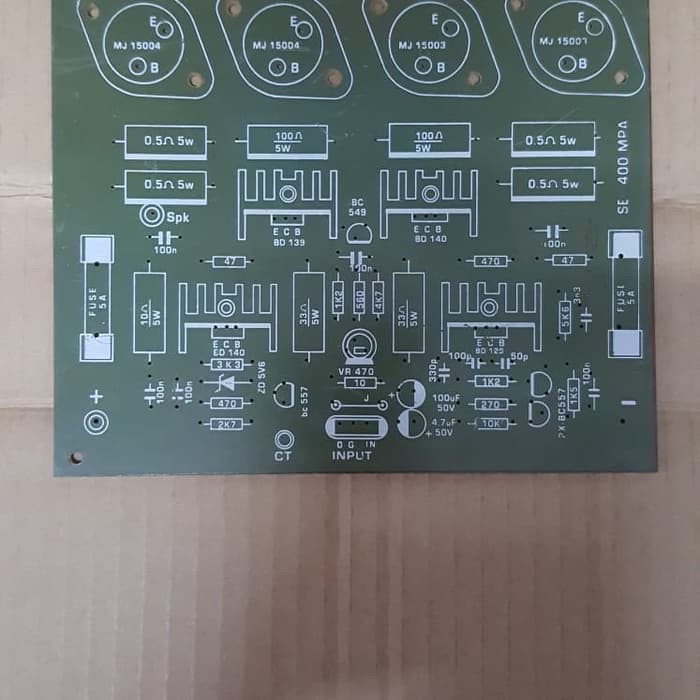 Pcb power amplifier 400 w mono ETI modul 4 Tr jengkol