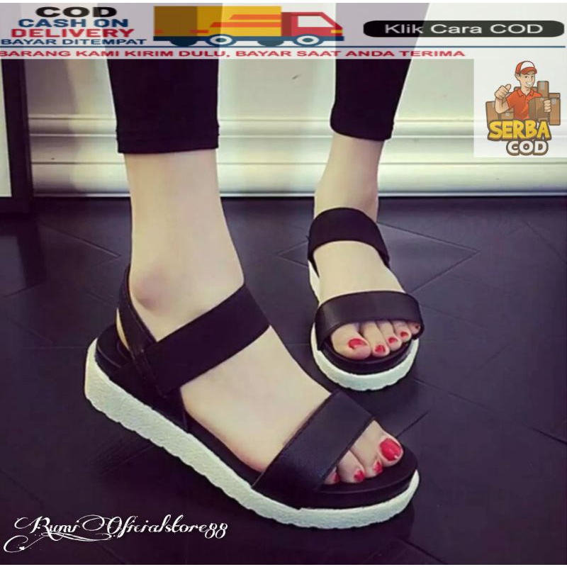 Sandal wanita tali karet fashion wanita Docmart 37-40