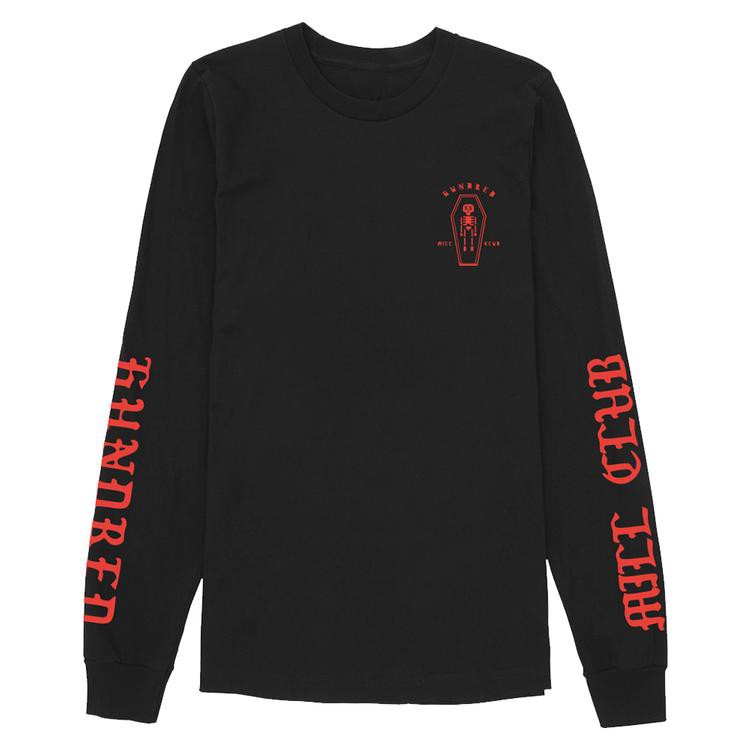 KAOS PEWDIEPIE HUNDRED MERCH LONGSLAVE LENGAN PANJANG READY JUMBO BIG SIZE 3XL 4XL