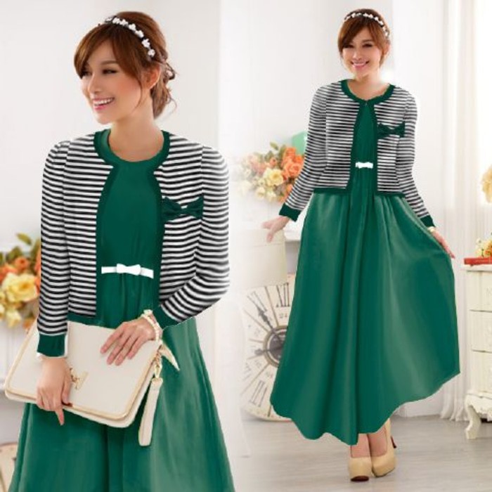 BAJU MUSLIM -  [ 2in1 set maxi nadine SL] pakaian wanita muslim
