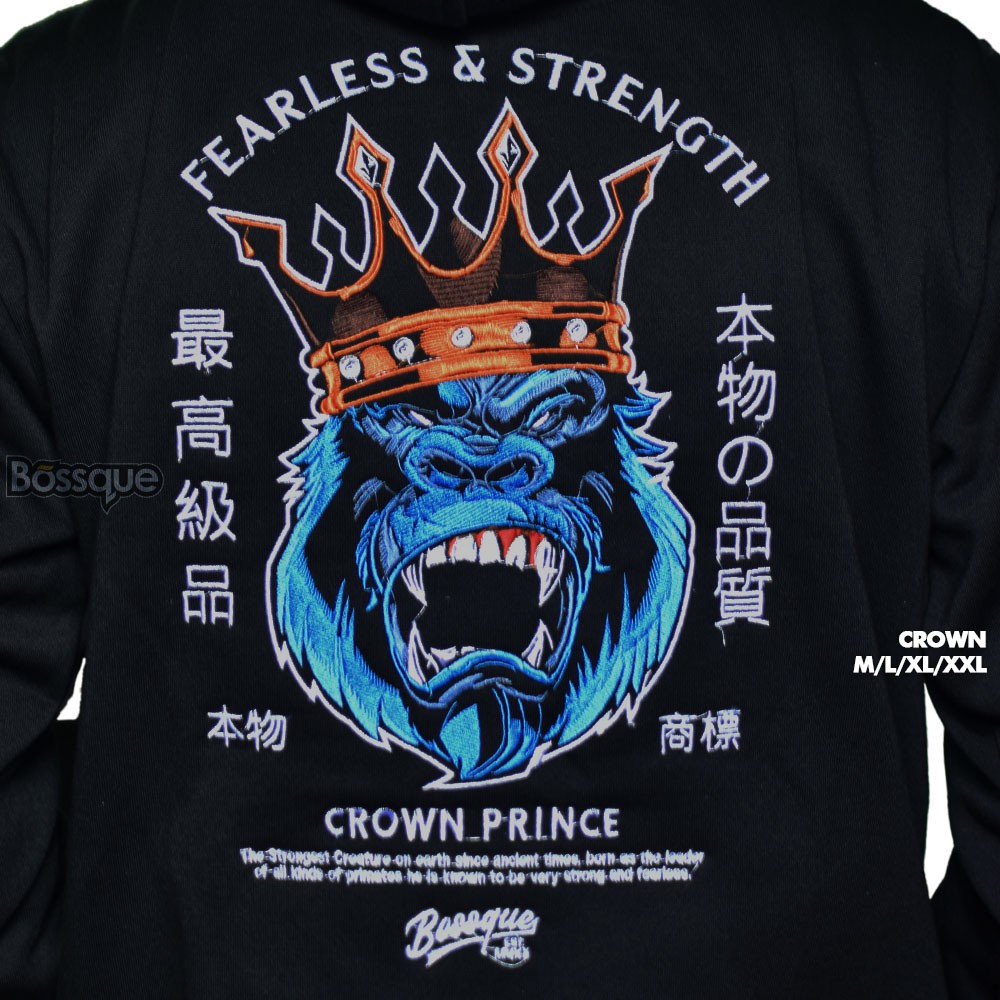 Hot Product Bossque - Crowns Hoodie Bordir Mythology Jumper Sweater Pria Pullover Jaket Hoodie