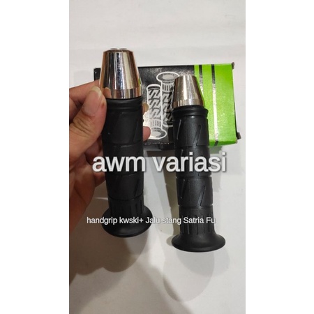 TERMURAH HANDGRIP MODEL KAZE KIRI KANAN EMPUK+JALU STANG CHROME BERKUALITAS UNIVERSAL SEMUA MOTOR