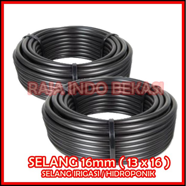 Selang 50 M Selang Pe 16 Mm 13x16mm Utk Irigasi Fertigasi Tetes Kebun Duren Klengkeng Alpukat