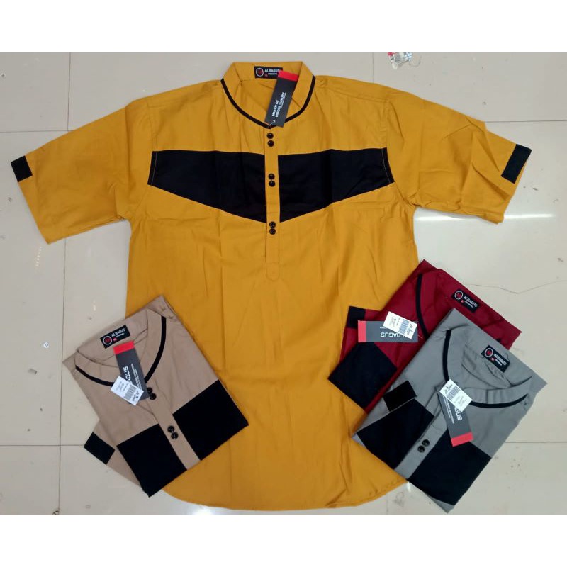 Baju Koko Al bagus/Baju Muslim pria lengan pendek
