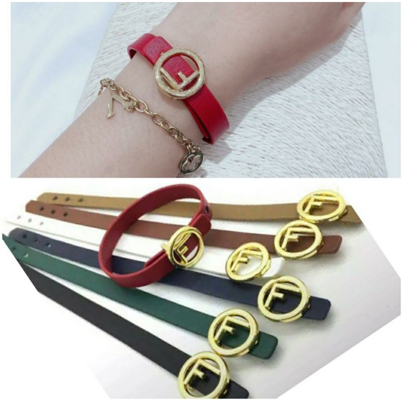 PROMO Gelang tangan kulit import /gelang fendix branded bahan kulit 5513qqq