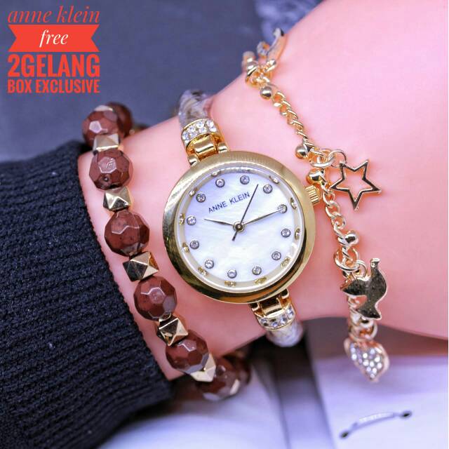 JAM TANGAN WANITA ANNE KLEIN GOLD