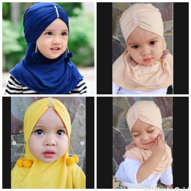 Jilbab Anak Adisya Instan 0-3 Tahun Jersey Ballon Premium |Hijab Bayi Tk Lucu 1-12 Bulan |Kerudung Sekolah Baby Sd 2-6 Perempuan Newborn