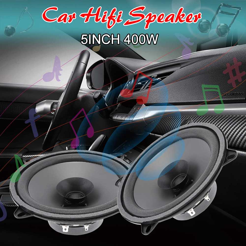 PCINENER Speaker Subwoofer Mobil HiFi 5 Inch 400W 1 PCS - TS-501 12V 5 Inch 400W Universal Car Coaxial Speaker Vehicle Door Auto Audio Music Stereo Full Range Frequency Hifi Speakers