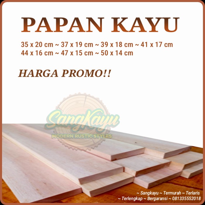 Promo Termurah Papan kayu mahoni cutting board talenan ambalan kayu