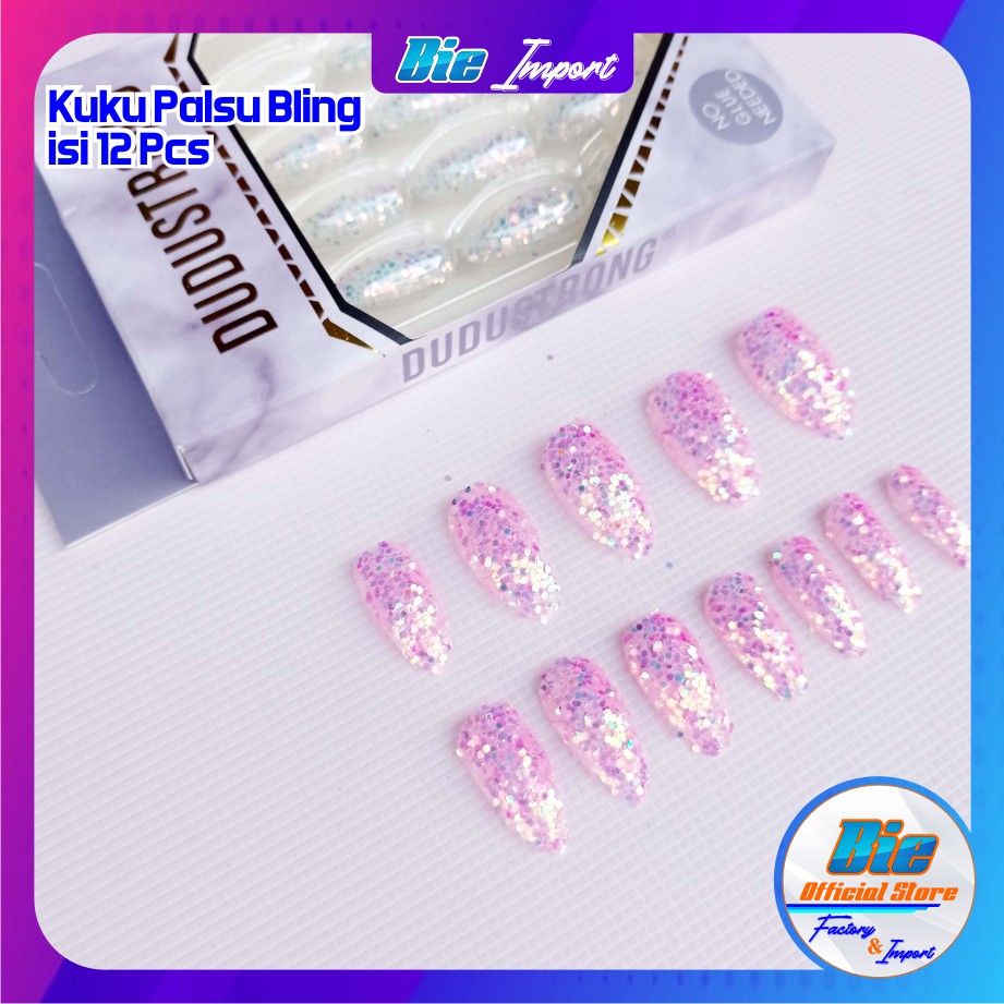 Kuku Palsu Full Color Premium isi 12 Pcs