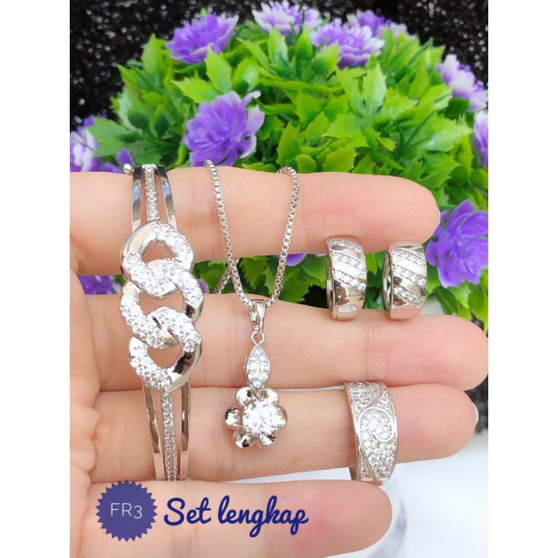 [XUPING] PAKET PERHIASAN XUPING WANITA GELANG BANGLE SILVER 240920