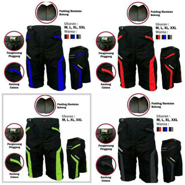 Celana Sepeda Padding Busa Pria Wanita