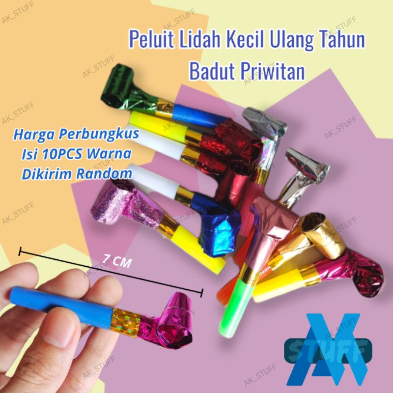 Peluit Lidah Ulang Tahun Peluit Badut Pluit Priwitan Sempritan Mainan Jadul Mainan Anak Murah Mainan