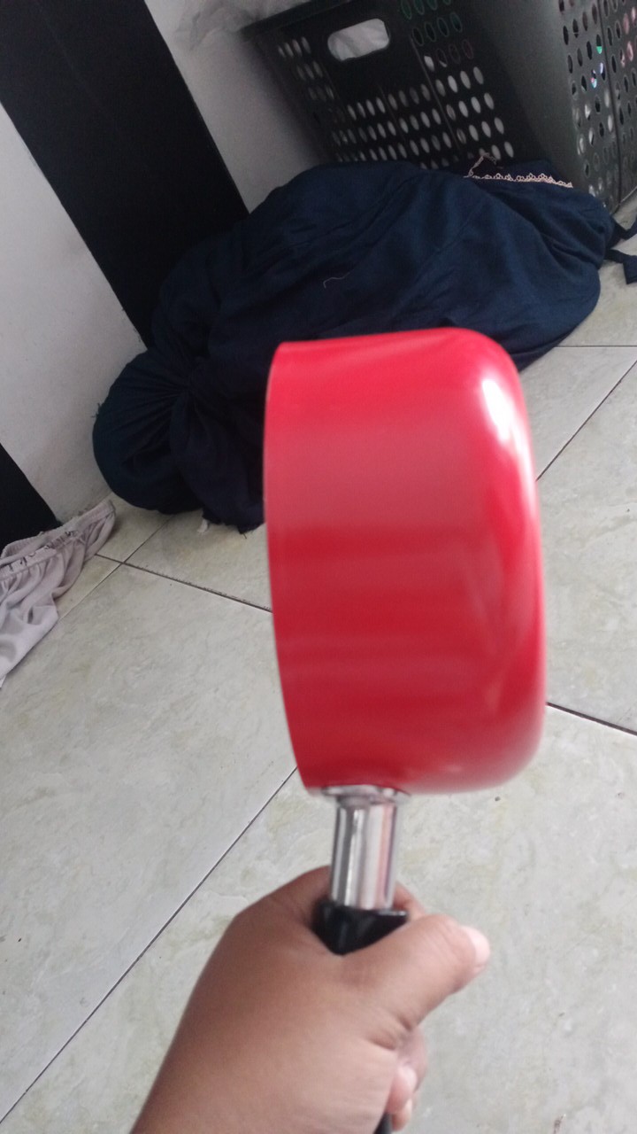 ( Original )yoshikawa Teflon/wajan Tumis 14 Cm Sauce Pan Cl-11-05 / Xj 15-05 Hijau Dan Merah