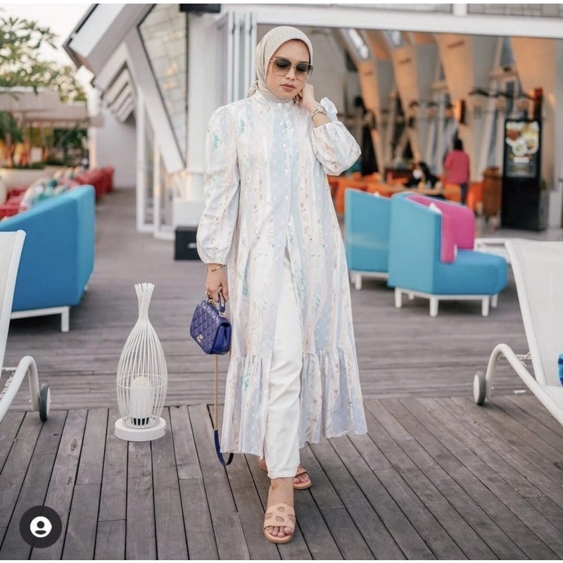 READY‼️ Florian Shirt Dress Riamiranda X Buttonscarves, Riamiranda Xanadu