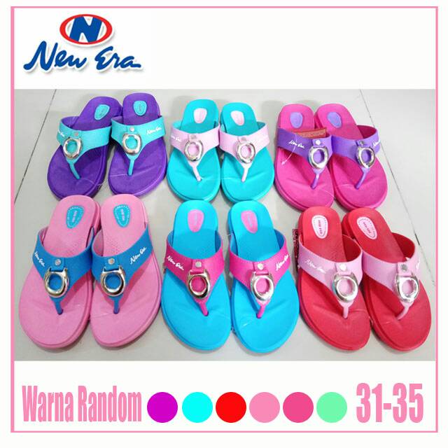 New Era Sandal 31-35 Jepit Anak Perempuan Santai Karet